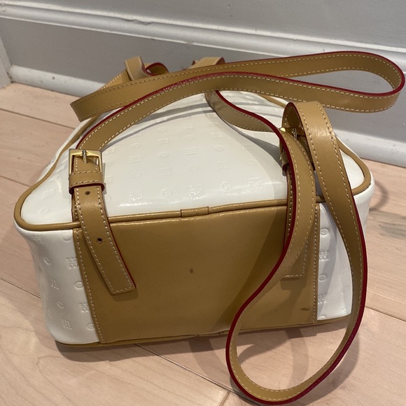 Arcadia small white patent leather backpack main image 7